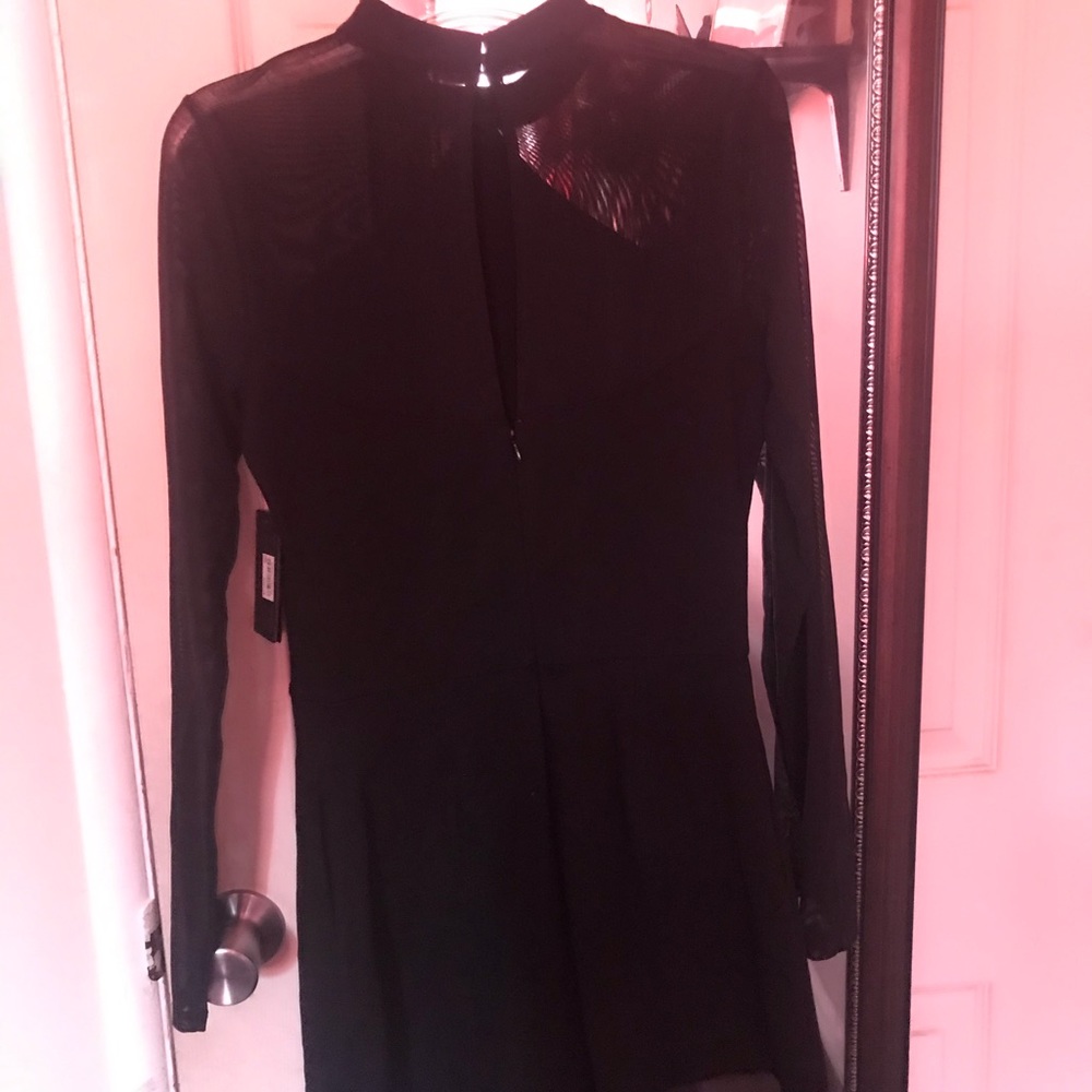GUESS Jet Black LS Mock Neck Romper